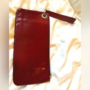 Hobo Vida Dark Red Leather Wristlet